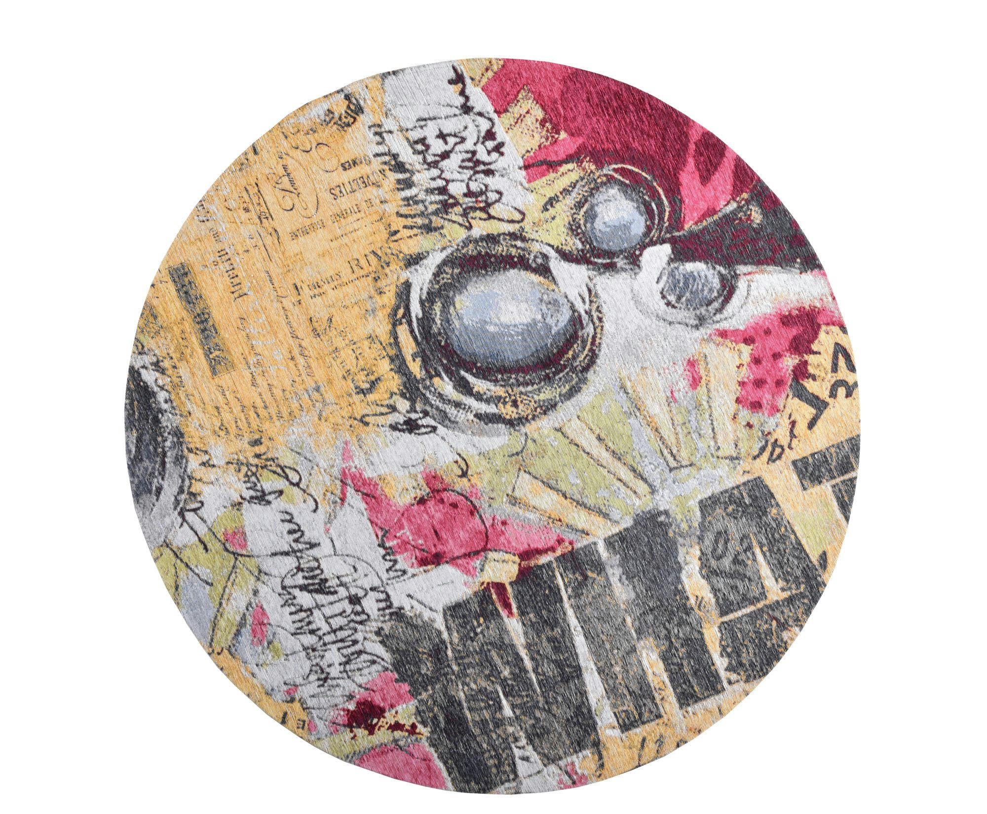 COSIMA - Tapis salon tissé plat - multicolore Diam 160 cm