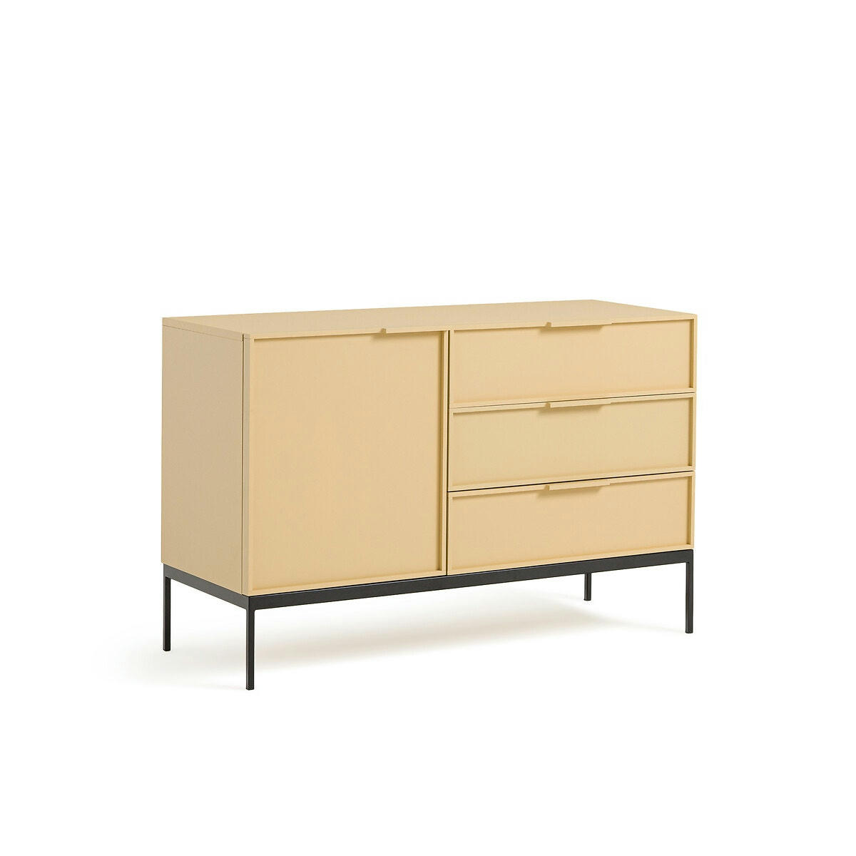Buffet bas, 1 porte 3 tiroirs, Vati