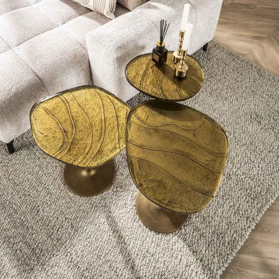 Hoyz Collection - Bijzettafel Eclipse L - Goud Antiek Finish