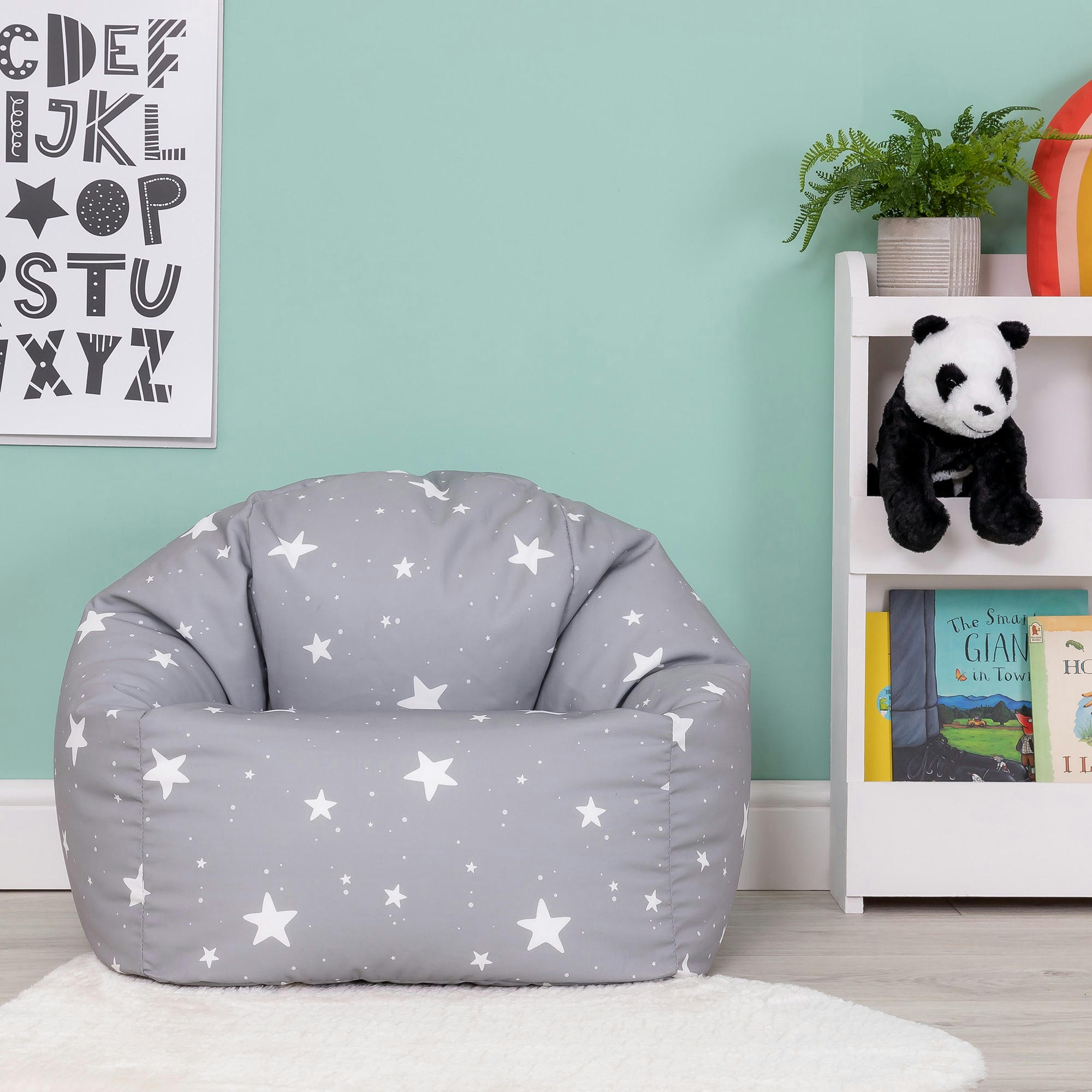 - Pouf fauteuil enfant gris