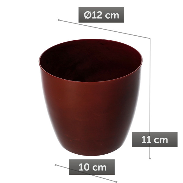 Doniczka Osłonka Na Kwiaty Rośliny Czerwona 12 cm