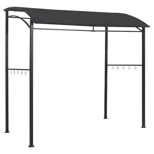 NNEVL BBQ Gazebo 215x150x220 cm Anthracite Steel