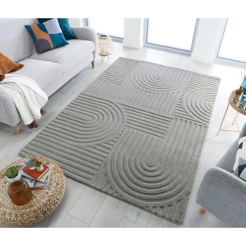 GARDEN - Tapis design 3D Gris zen 160 x 230
