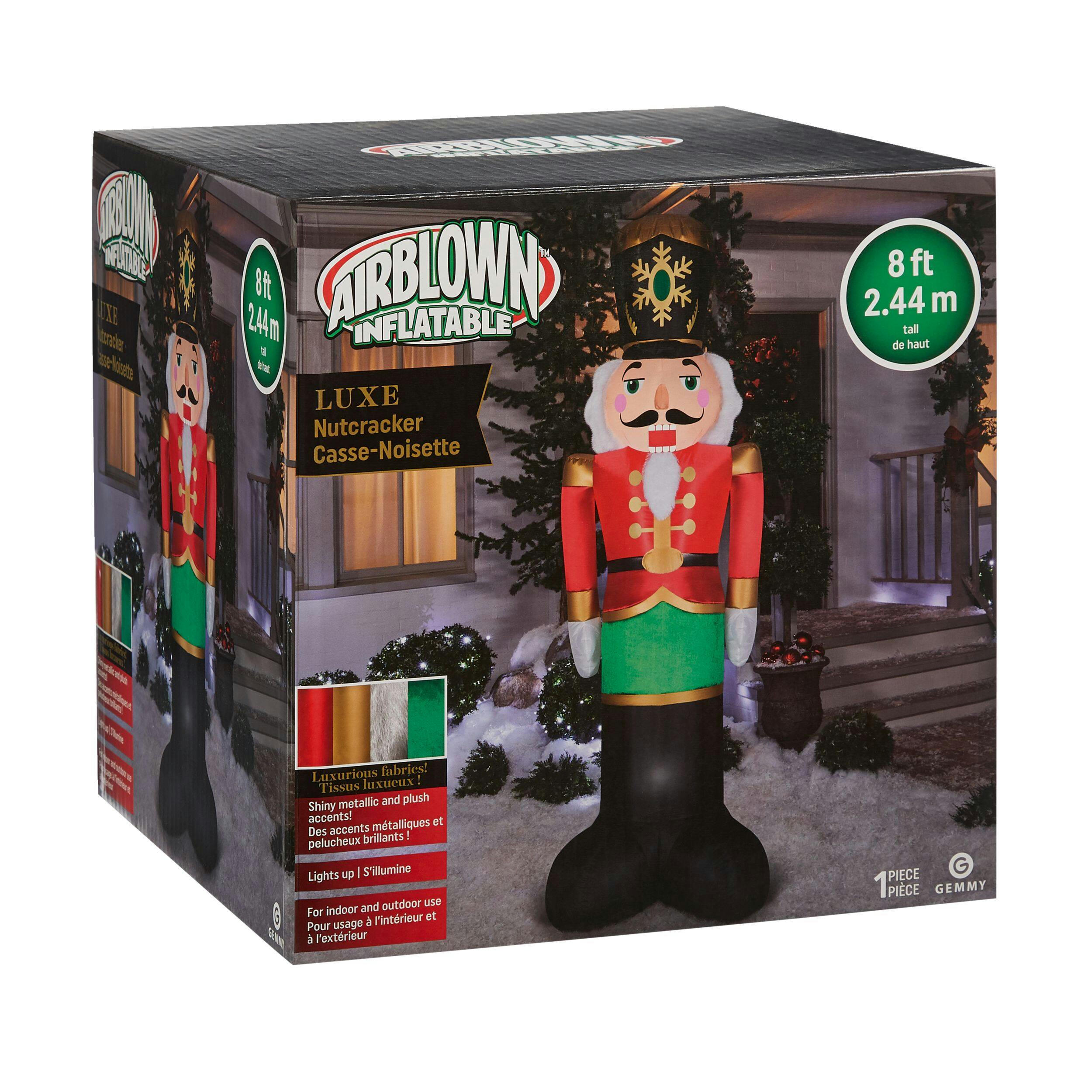 Gemmy Airblown®  Luxe Nutcracker Christmas Decoration, 8-ft