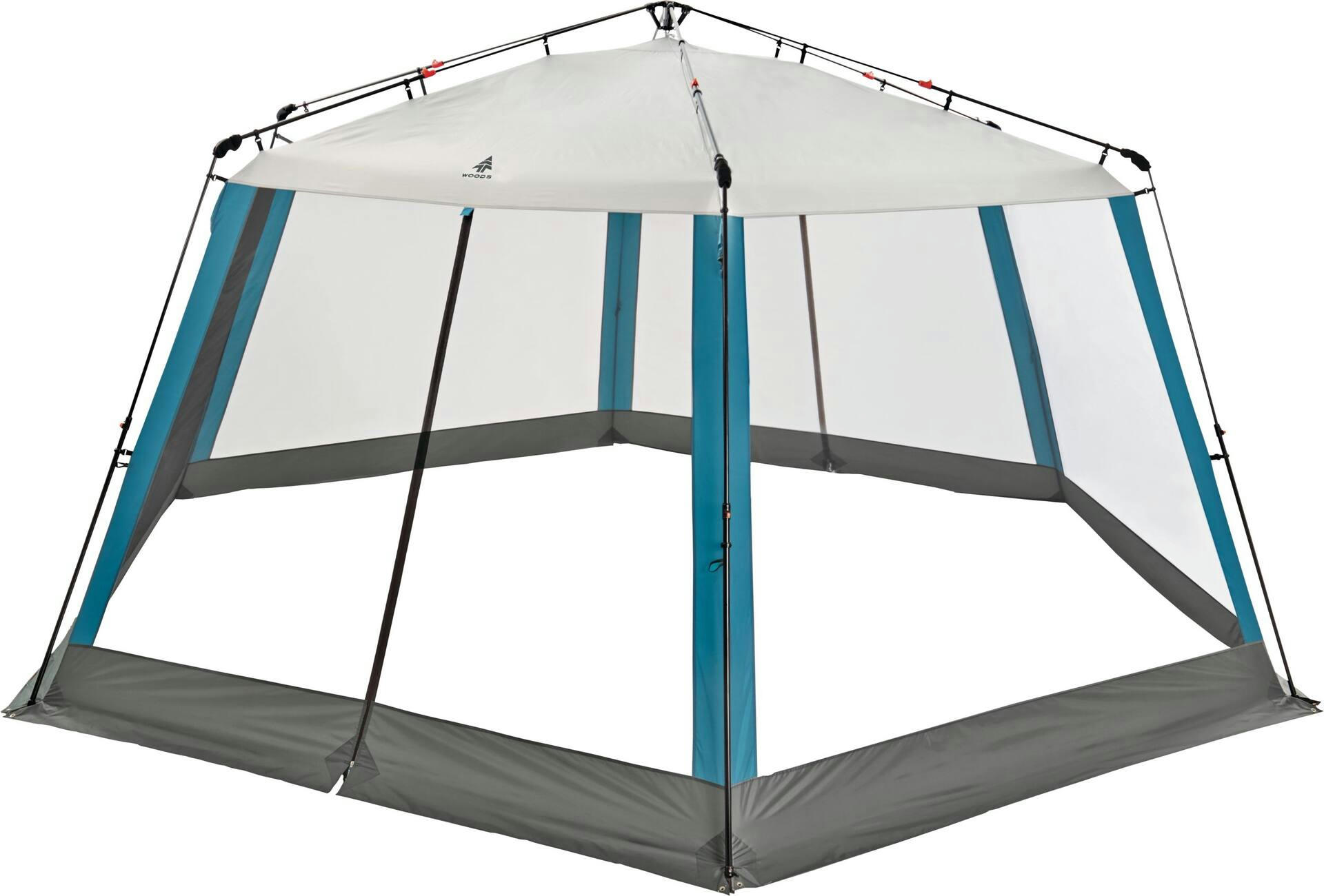 Woods Nook Instant 2-Door Screen House/Canopy Tent/Gazebo Camping Shelter, 17-ft x 15-ft