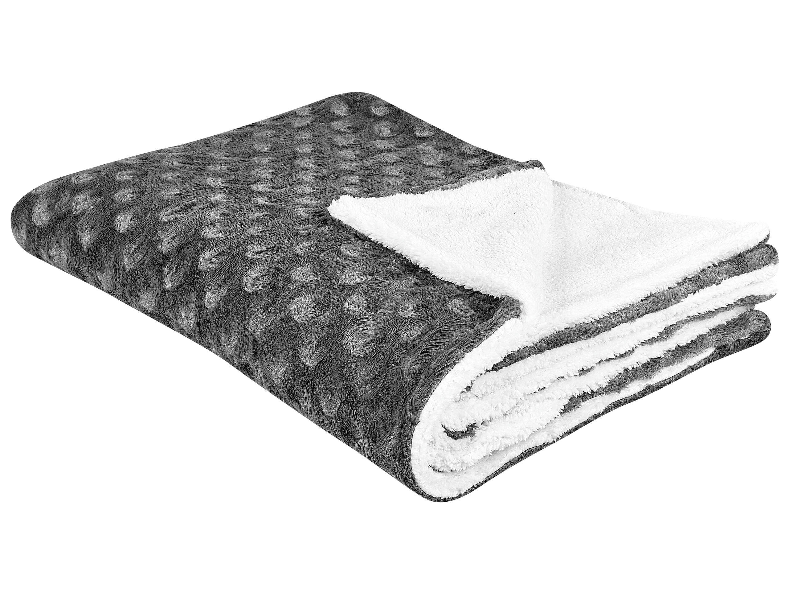 KANDILLI - Plaid en polyester gris 200x150cm