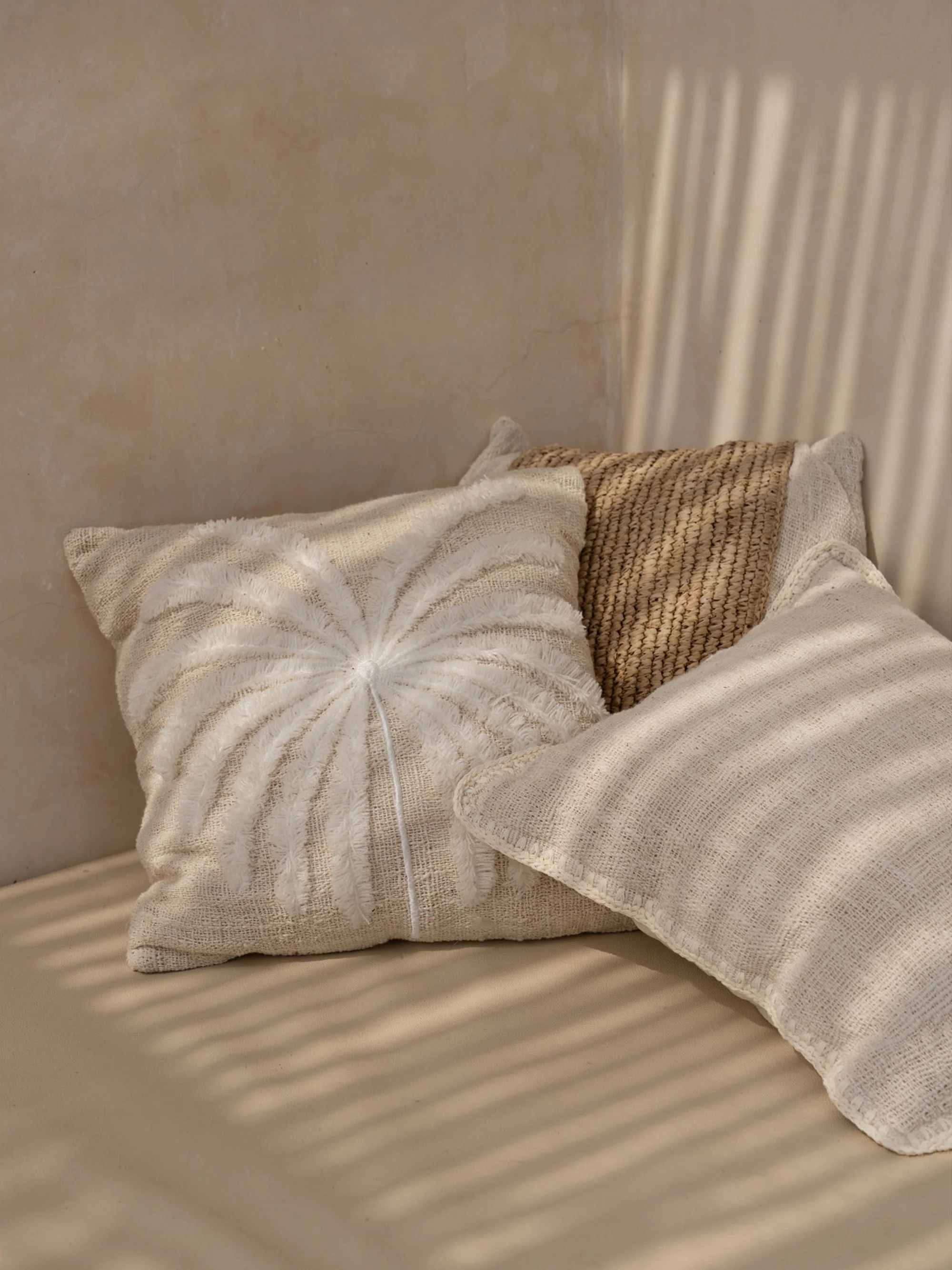 Raffia-Kissenhülle Isla Palm