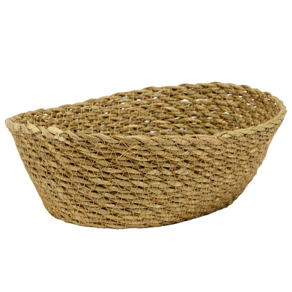 Panière ovale en jute Typha marron 25x17xH8cm