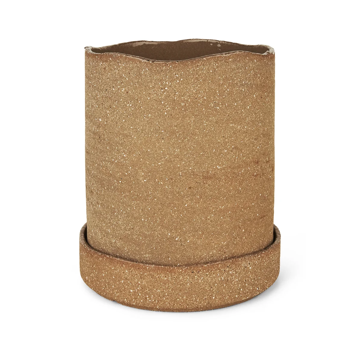 Ferm Living - Uneru Topf, H 19 x Ø 16 cm, braun