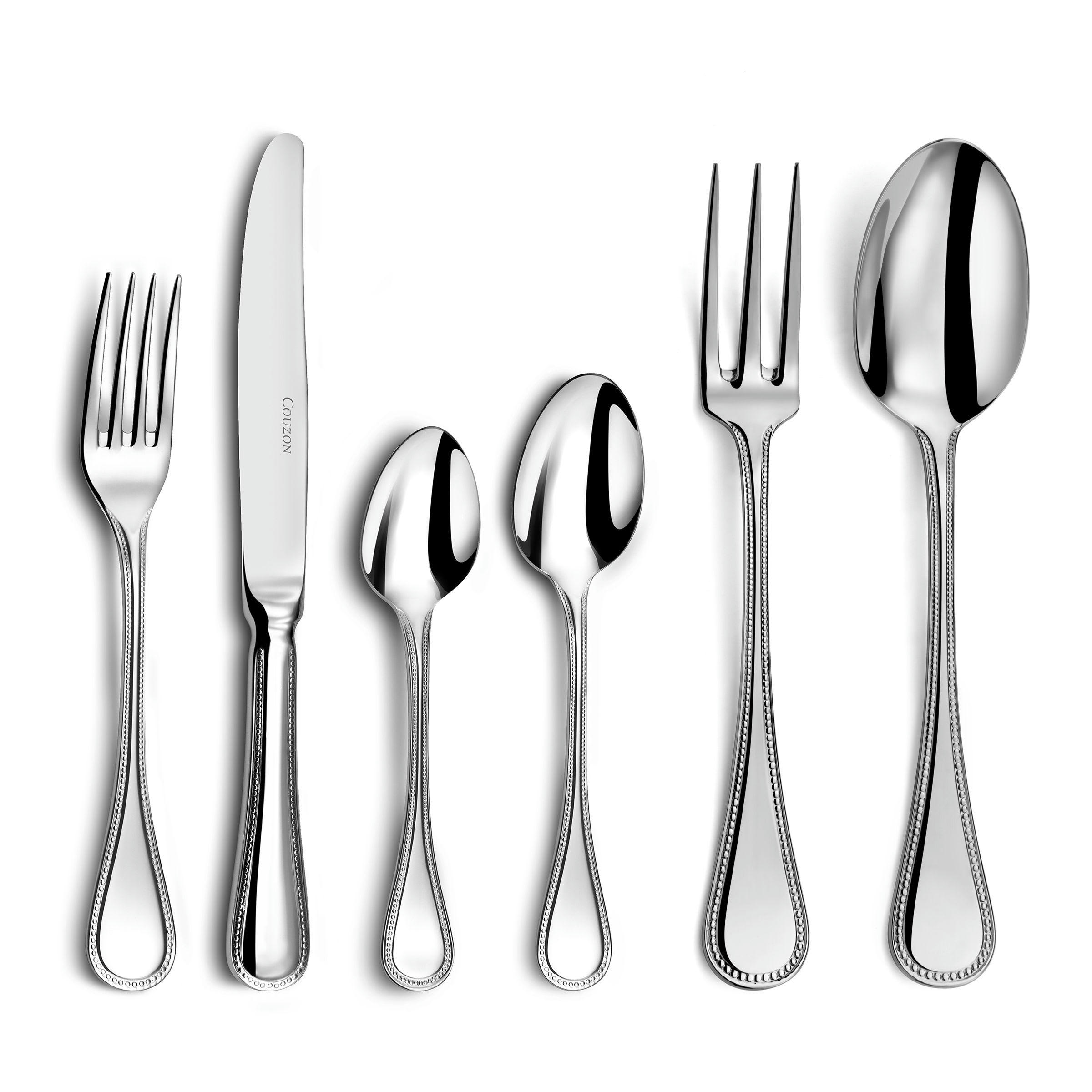 LE PERLE - Ménagère 50 couverts en Acier Inoxydable