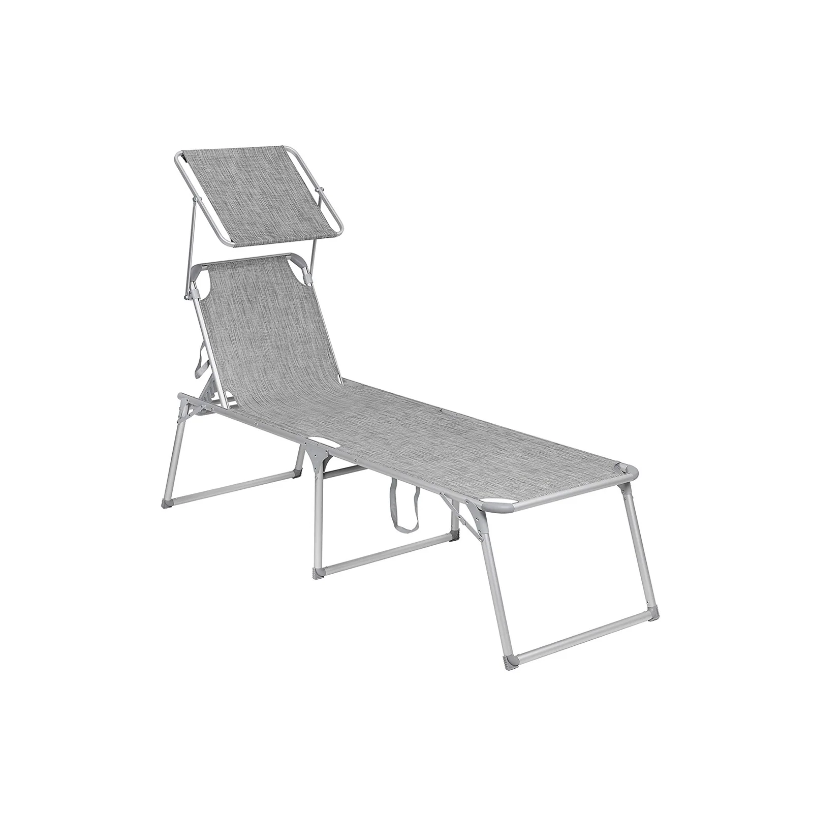 Chaise longue avec pare-soleil