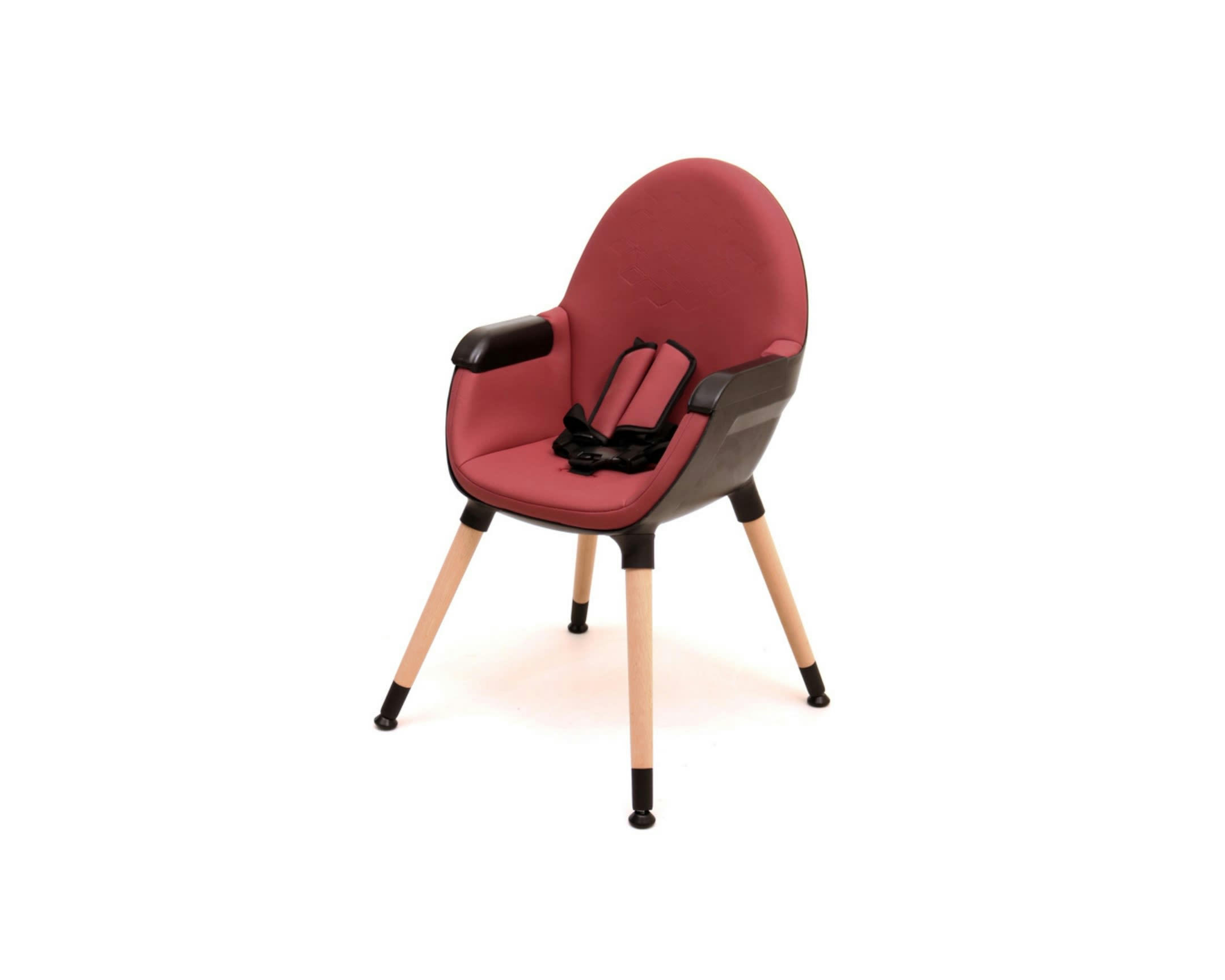 CONFORT - Chaise haute noir et bordeaux