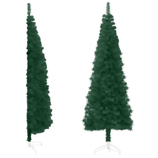 NNEVL Slim Artificial Half Christmas Tree with Stand Green 240 cm