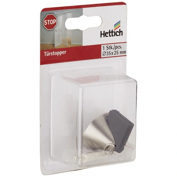 Türstopper, Stahl, silber, Ø 35 x 25 mm