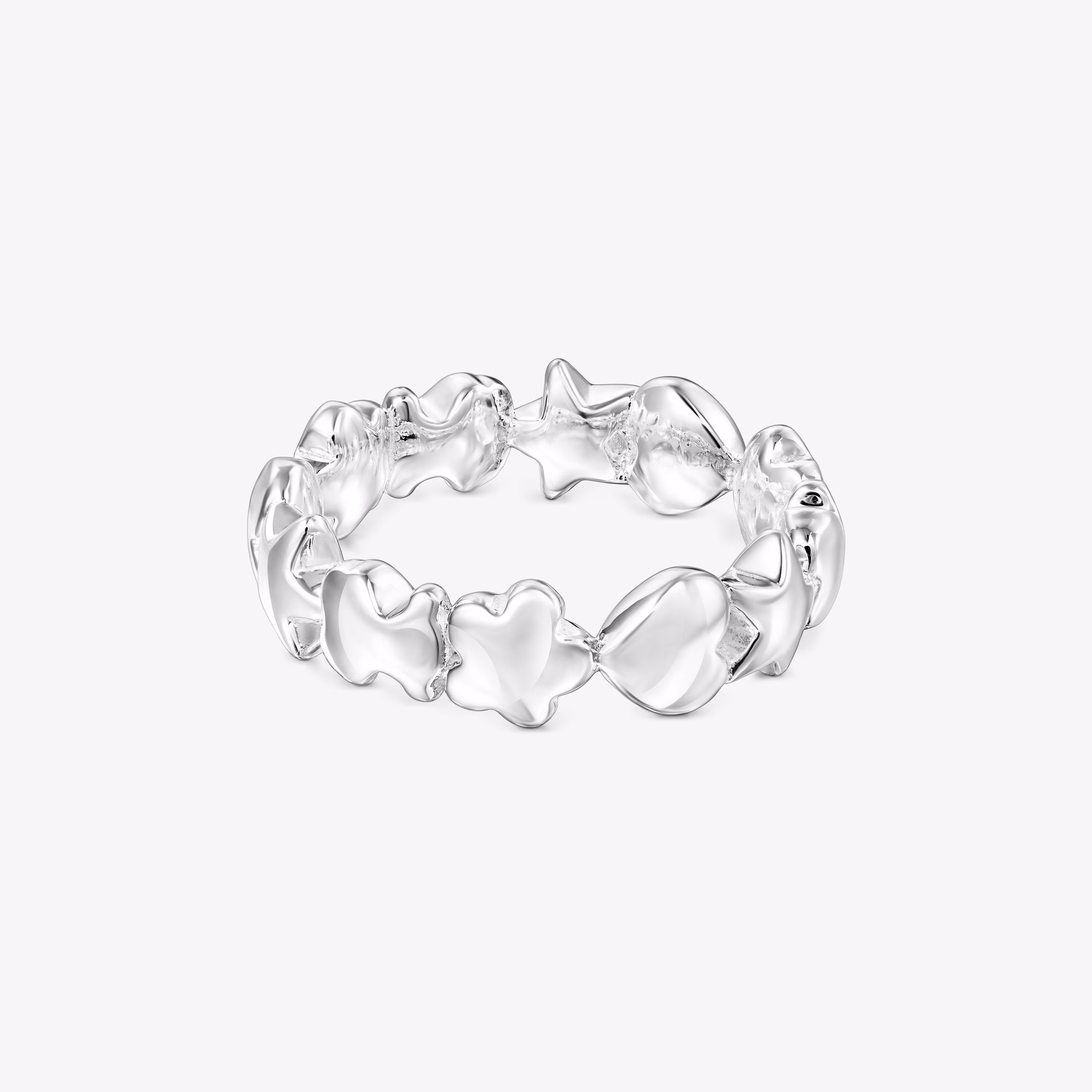Anillo de plata motivos oso, corazón y flor Mini Icons
