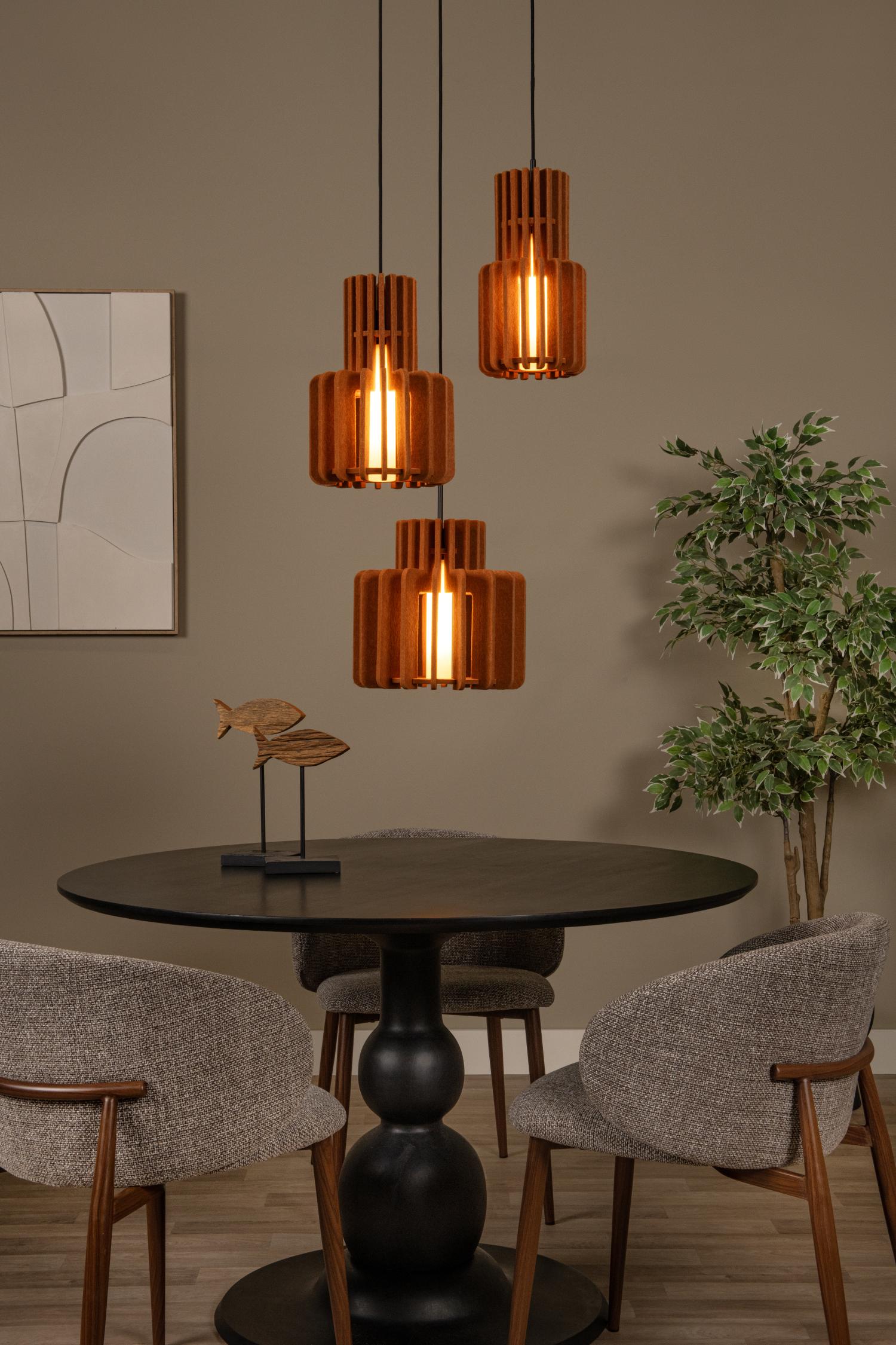 Lucide hanglamp ROLLO - 3xE27 - Terracotta