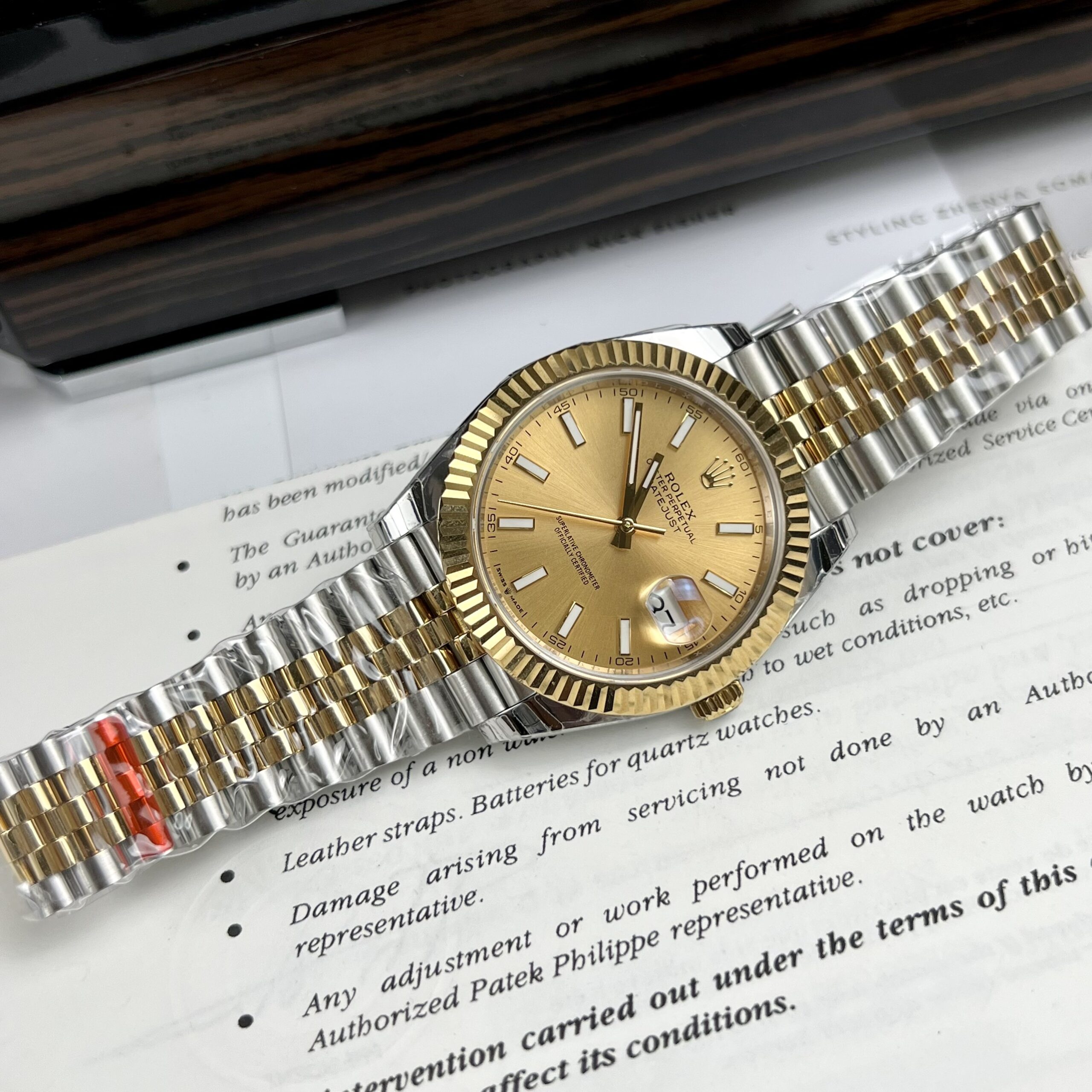 Rolex Datejust SS/YG Plated Champagne Dial 41mm Jub EWF Replica