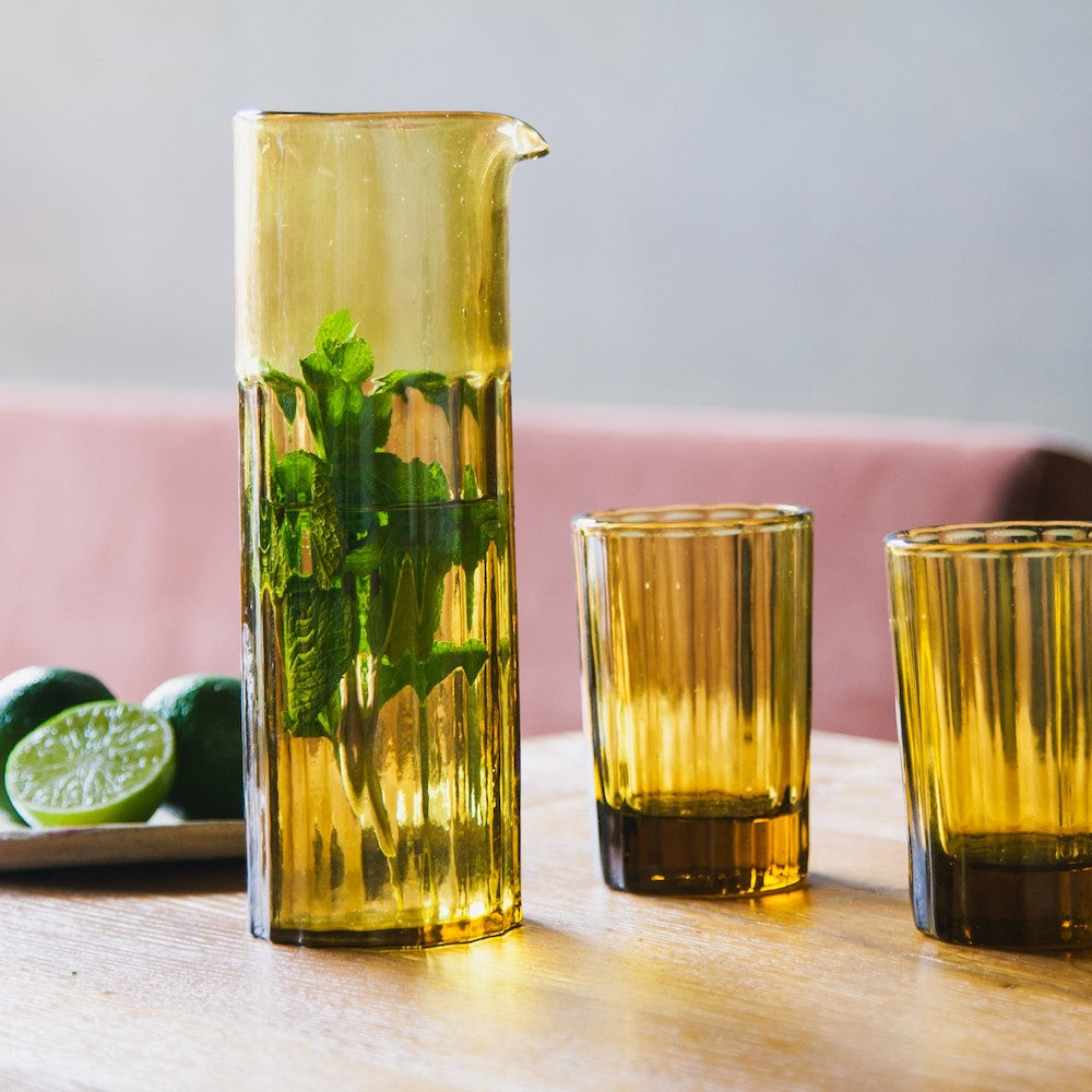 Brût Homeware, Karaf 1 liter, amber bruin