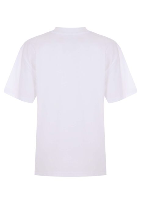 Older Boys White Cotton Football T-Shirt