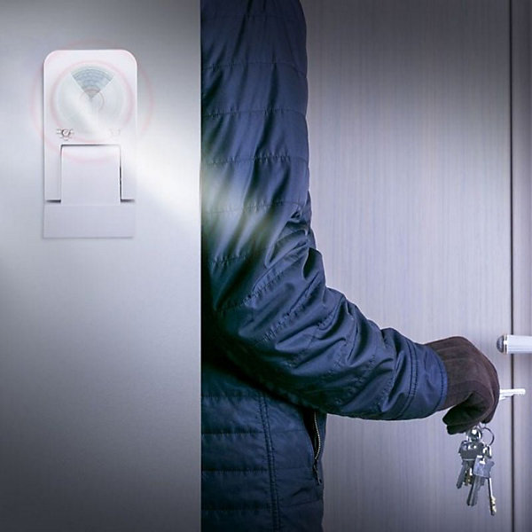 Détecteur de Mouvement Infrarouge Orientable IP65 Blanc - SILAMP