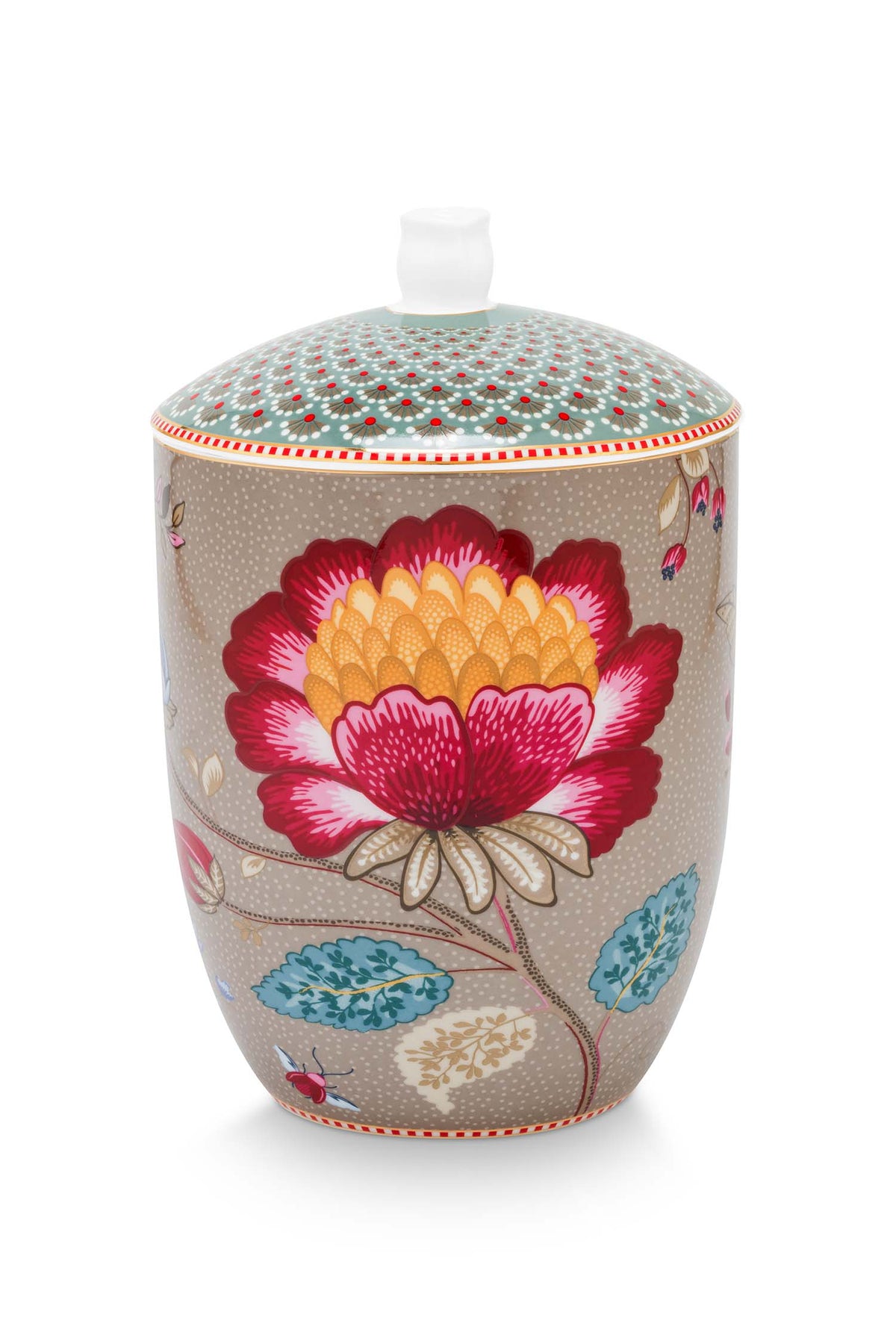 Pip Studio Voorraadpot - Blooming Tales - Khaki - 14cm
