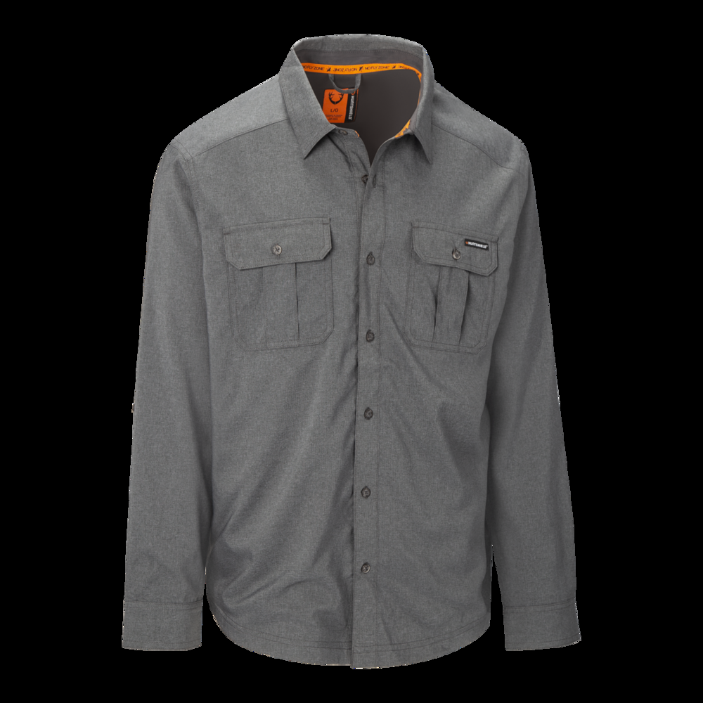 Huntshield Men's Brome No Fly Zone Shirt, Grey