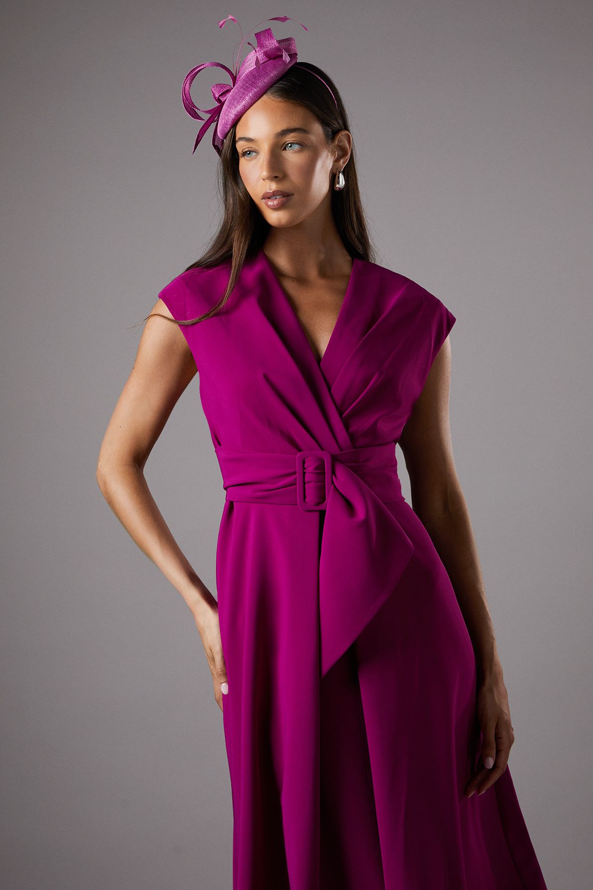 Coast Belted Crepe Dress
