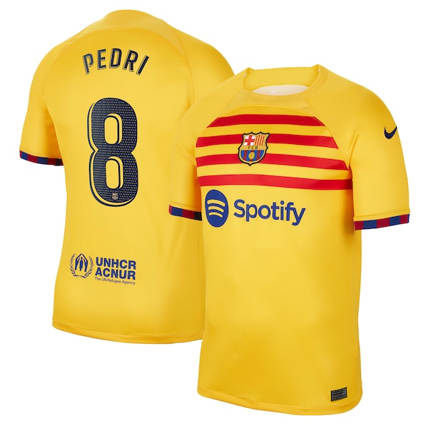 Pedri Barcelona Nike 2022/23 Fourth Breathe Stadium Replica Player Jersey - Yellow