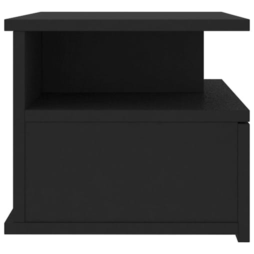 NNEVL Floating Nightstand Black 40x31x27 cm Chipboard