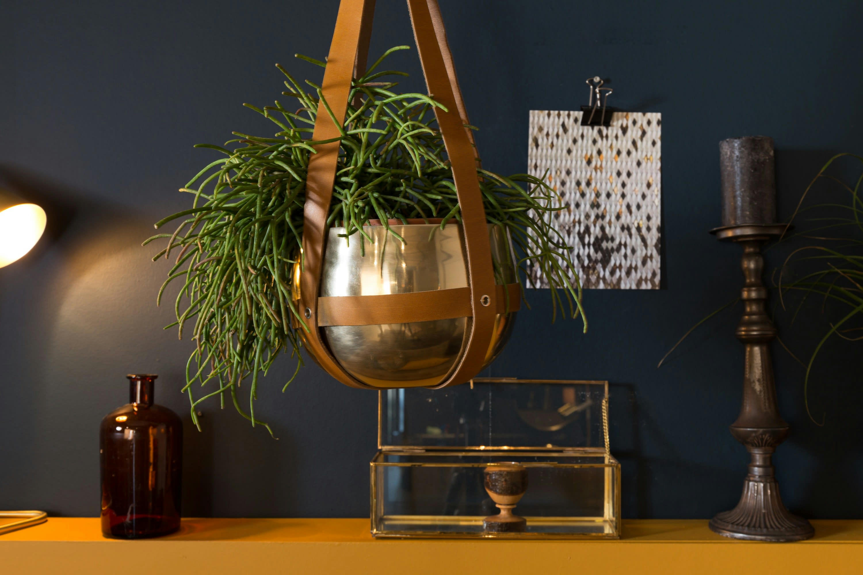 OASIS - Cache pot en aluminium doré