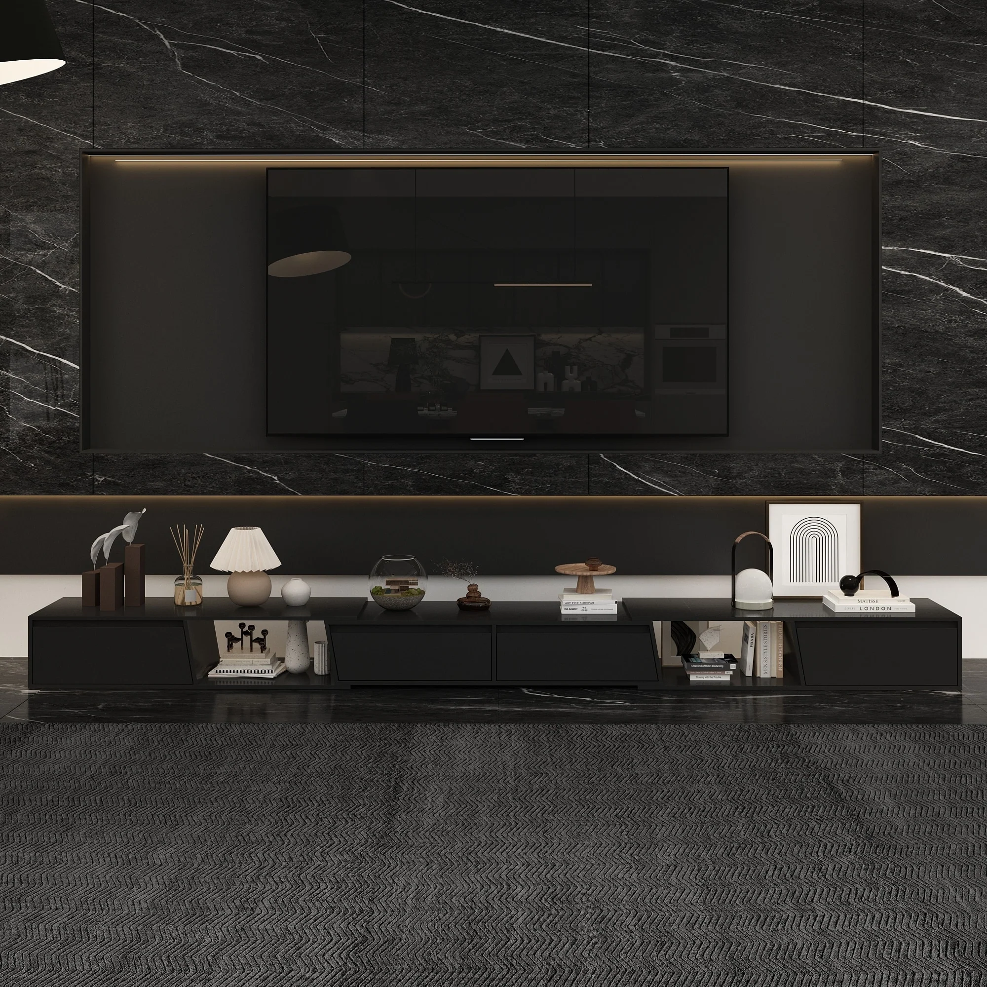 Expandable Entertainment Console - Stylish Design,95 to 138 TV Stand