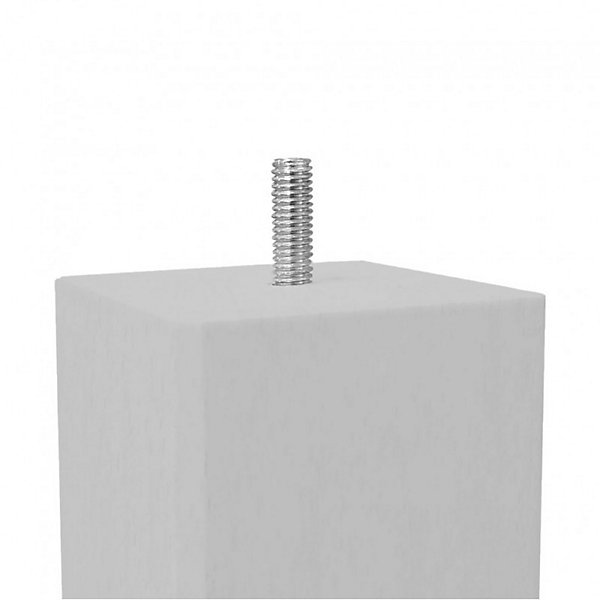 Lot de 4 pieds de meuble gris 10x7 carré bois de hêtre - PIEDS DE LIT
