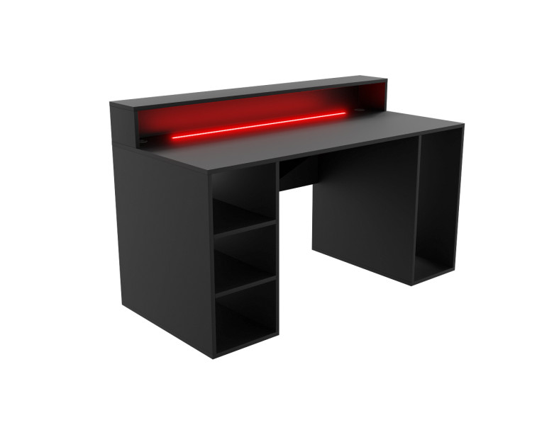 Biurko Gamingowe Komputerowe Enigma Xl Led Czarne