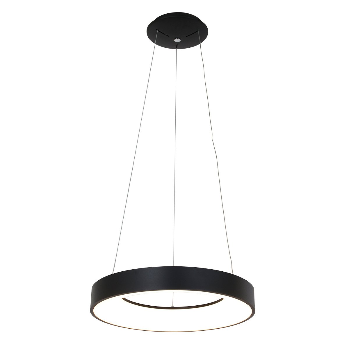Steinhauer hanglamp Ringlede - 1 lichts - 48x 160 cm - zwart