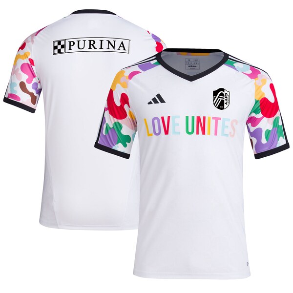 St. Louis City SC adidas 2024 Pride Pre-Match Top - White