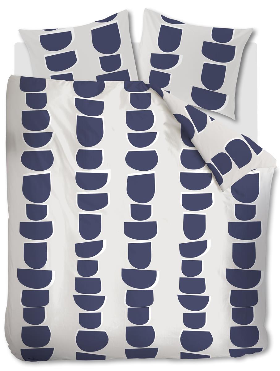 vtwonen Moons dekbedovertrek - Tweepersoons - 200x200/220 cm - Indigo