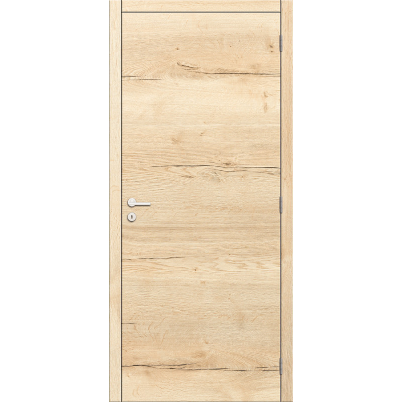 Bloc-porte fini Realwood Oak Horizontal chêne naturel 83 x 201,5 cm THYS