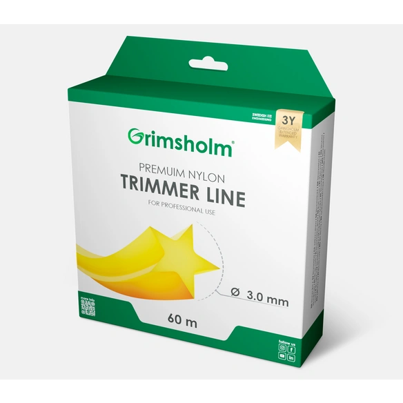 Trimmerfaden, 3,0 mm, 60 m, 60 Stück, gelb