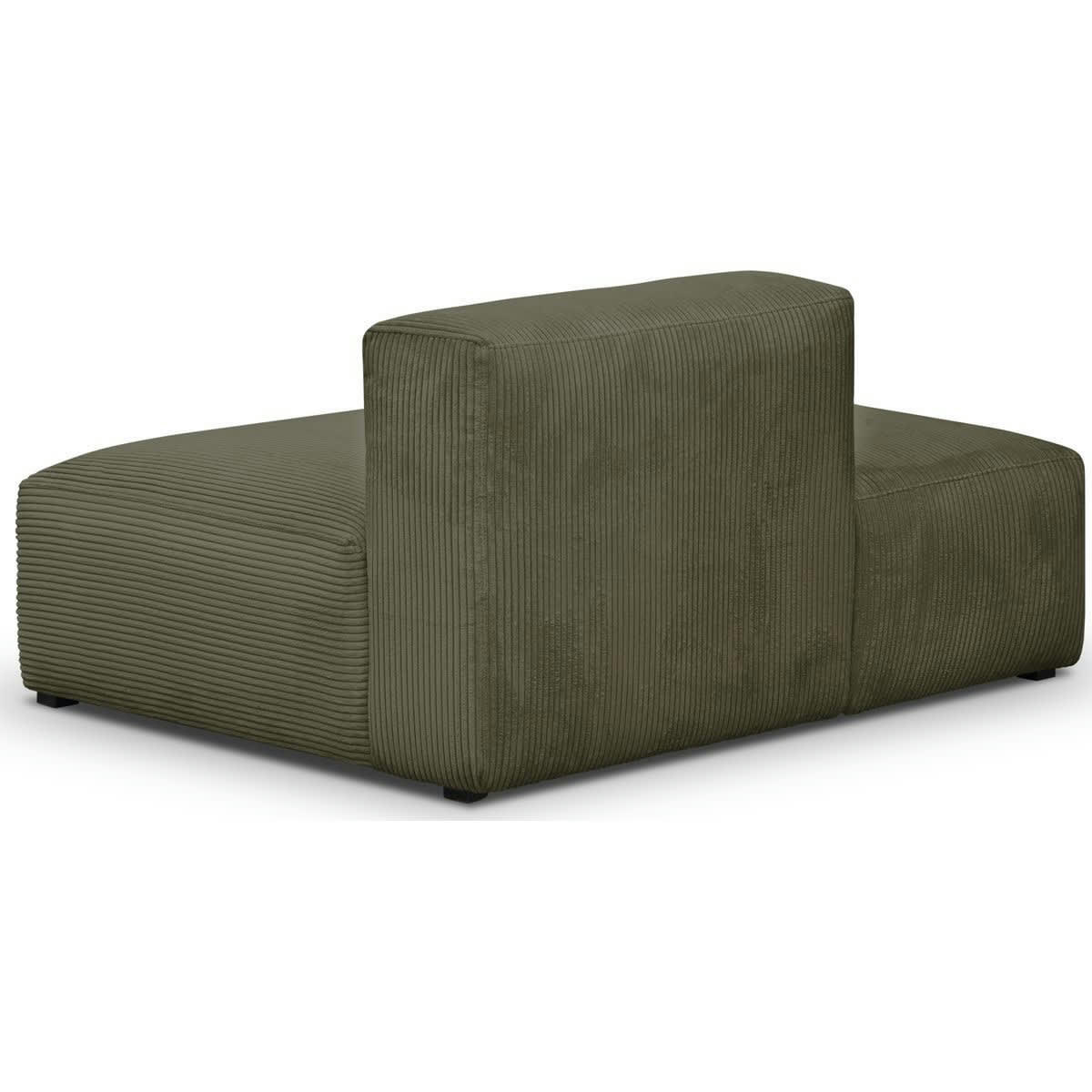 MODULO - Module d'angle ouvert à gauche 2 places en velours côtelé vert kaki