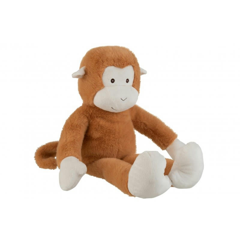 SINGE - Peluche singe marron