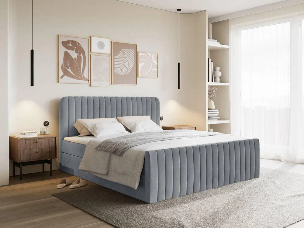 Boxspring Adrien velvet met opbergruimte 160x200