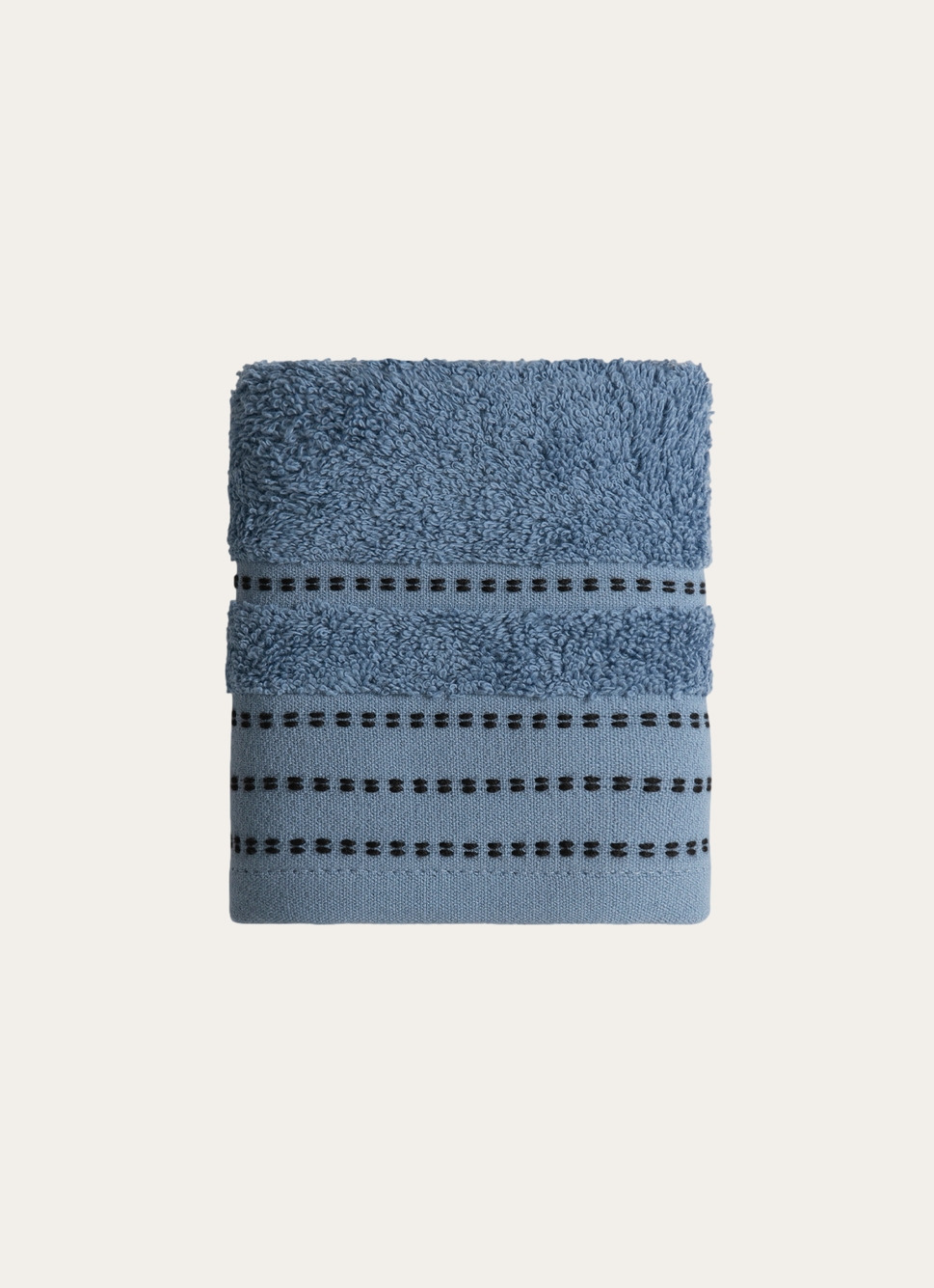 SERVIETTE INVITÉ EN COTON DÉTAILS POINTS BLEU