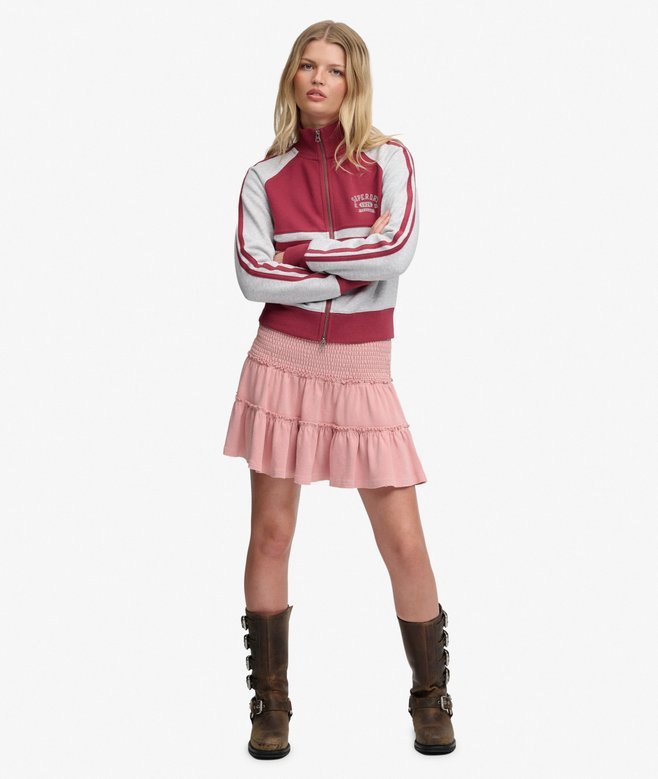 Tiered Jersey Mini Skirt