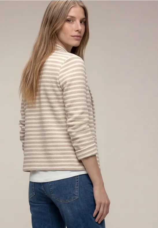 Basic Blazer mit Knöpfen und Streifen