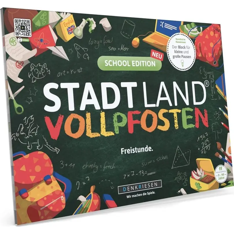 Party-Spiel Stadt Land Vollpfosten A4 Block School Edition