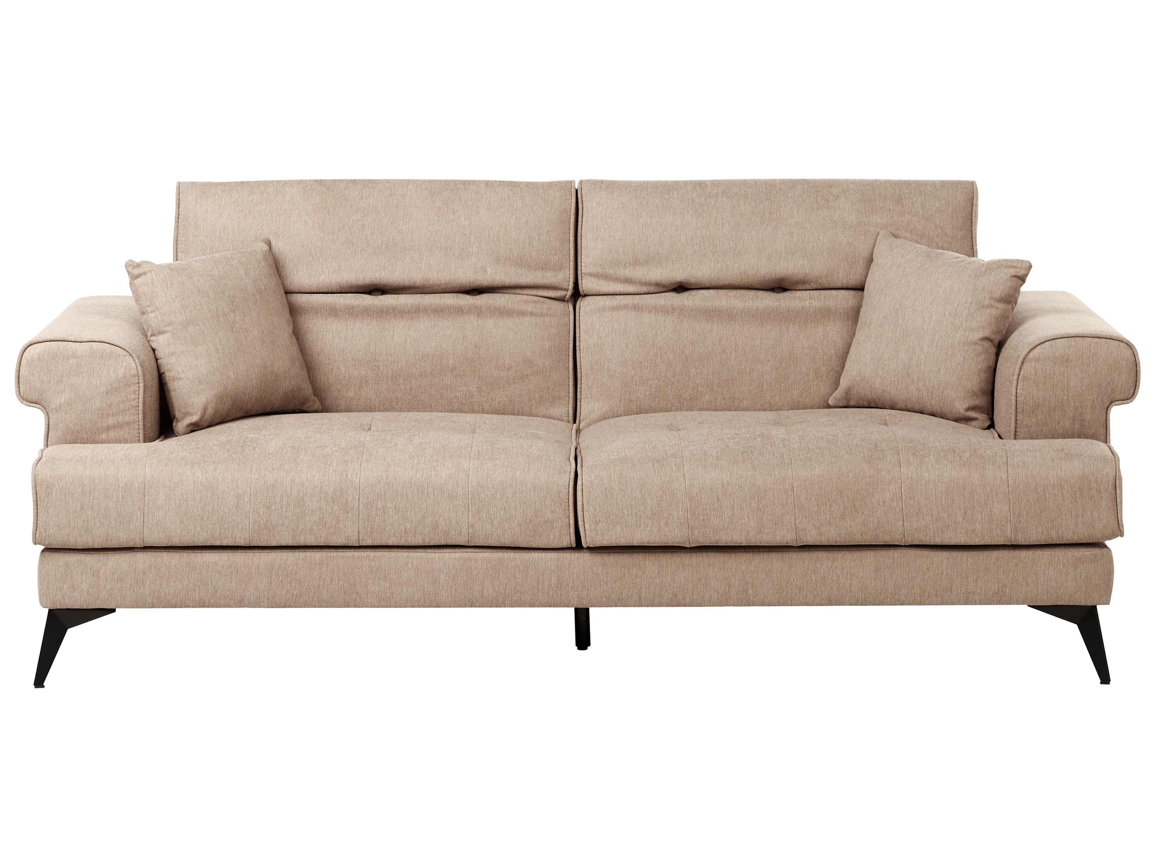 Sofa 2 Seater SKIVE Fabric Light Brown