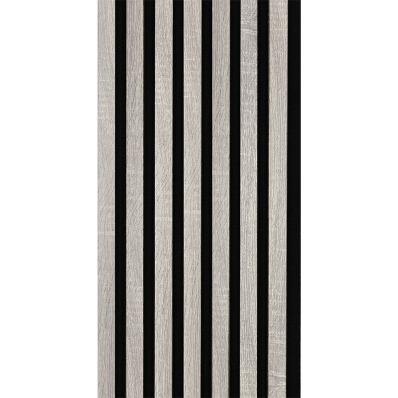 Lambris revêtu Decowall Acoustic gris 260 x 30 x 3,5 cm 2 pièces CANDO