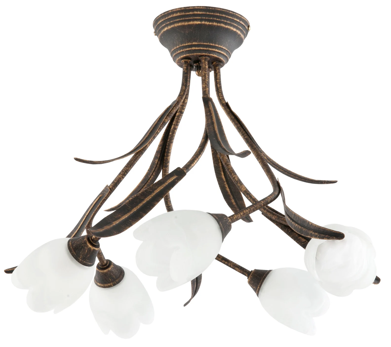 Lampa sufitowa retro vintage EDYLIT 5xE14 MARKOS LATTE 10-740