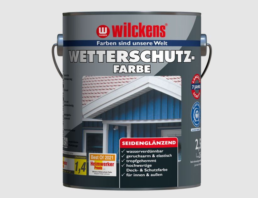 Wetterschutzfarbe seidenglänzend