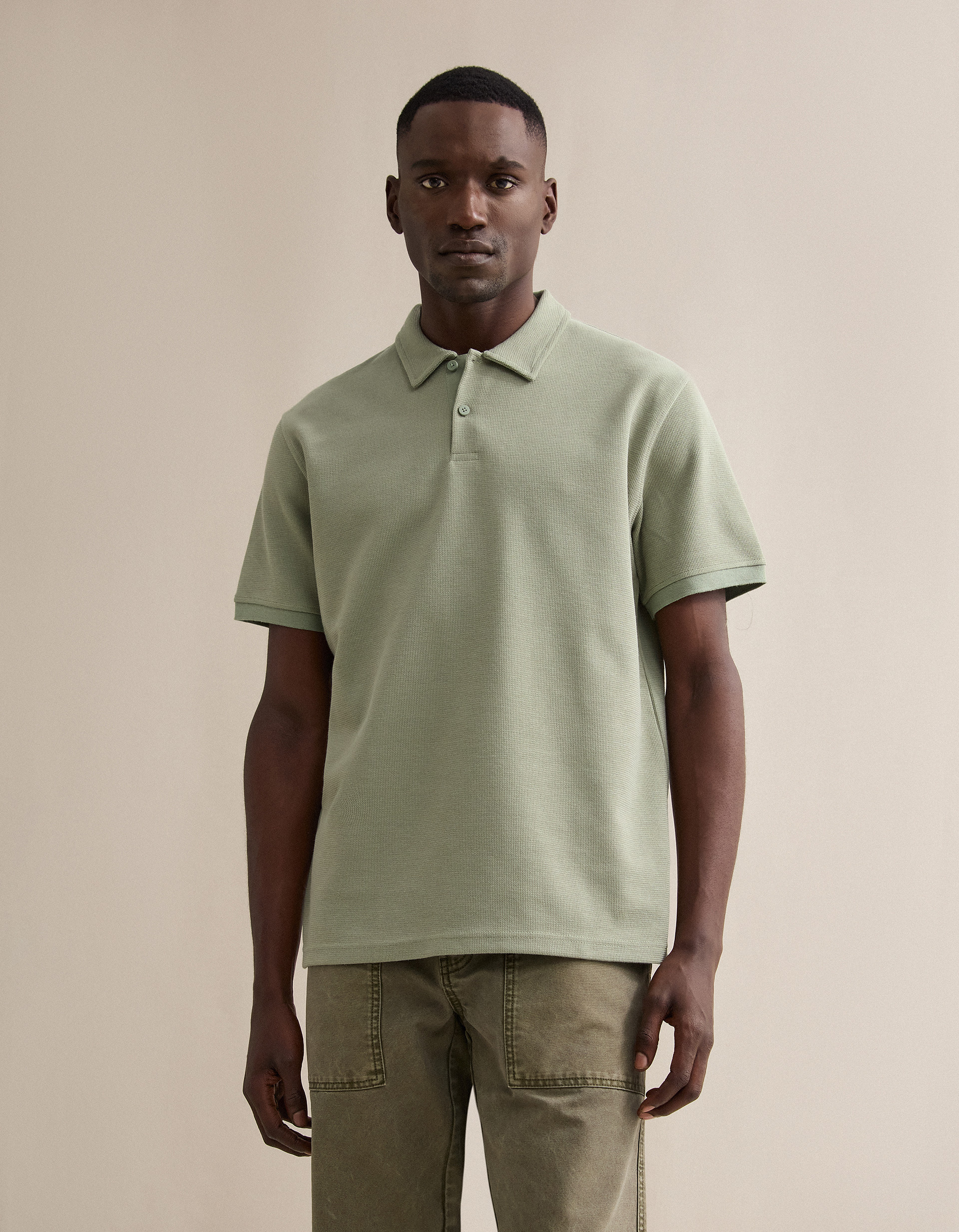 Polo Waffle, Homem, Verde